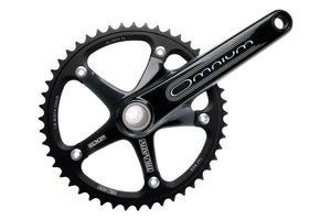 Open image in slideshow, SRAM - OMNIUM CRANKSET W/ GXP BOTTOM BRACKET (BLACK)
