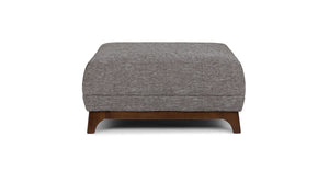 Open image in slideshow, Volcanic Gray Square Fabric Ottoman
